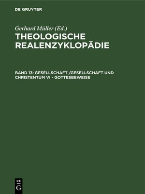 cover image of Gesellschaft /Gesellschaft und Christentum VI--Gottesbeweise